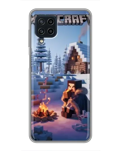 Чехол для Samsung Galaxy A22 с картинкой «Зимний Minecraft» Чехол для Samsung Galaxy A22 с картинкой «Зимний Minecraft»