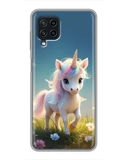 Чехол для Samsung Galaxy A22 с картинкой «Единорог на поляне» Чехол для Samsung Galaxy A22 с картинкой «Единорог на поляне»
