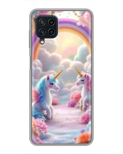Чехол для Samsung Galaxy A22 с картинкой «Радуга и единороги» Чехол для Samsung Galaxy A22 с картинкой «Радуга и единороги»