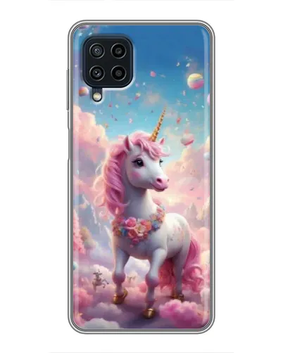 Чехол для Samsung Galaxy A22 с картинкой «Единорог среди облаков» Чехол для Samsung Galaxy A22 с картинкой «Единорог среди облаков»