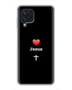 Чохол для Samsung Galaxy A22 з картинкою «Серце - Jesus» Чохол для Samsung Galaxy A22 з картинкою «Серце - Jesus»