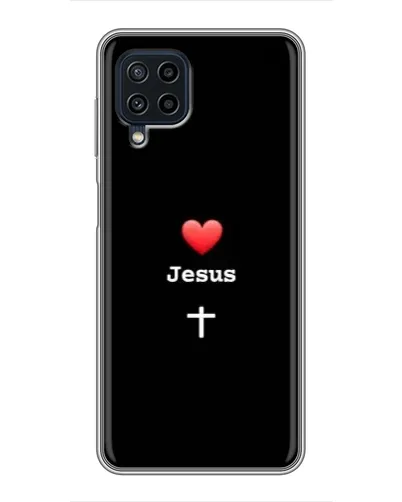 Чохол для Samsung Galaxy A22 з картинкою «Серце - Jesus»