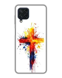 Чохол для Samsung Galaxy A22 з картинкою «Акварельний хрест»