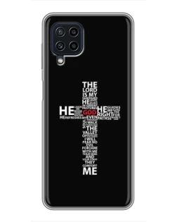 Чохол для Samsung Galaxy A22 з картинкою «Текстовий хрест»