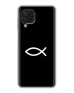 Чохол для Samsung Galaxy A22 з картинкою «Символ риби Jesus»