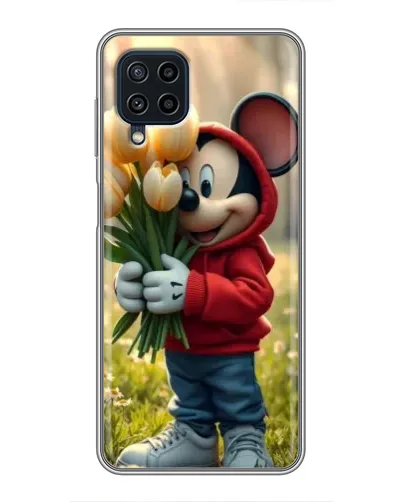Чехол для Samsung Galaxy A22 с картинкой «Микки с тюльпанами» Чехол для Samsung Galaxy A22 с картинкой «Микки с тюльпанами»