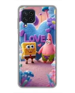 Чохол для Samsung Galaxy A22 з картинкою «Губка Боб Патрік»