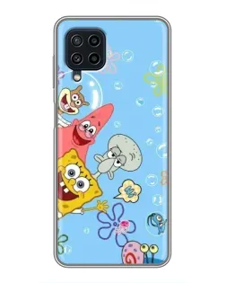 Чехол для Samsung Galaxy A22 с картинкой «Веселые пузырьки»