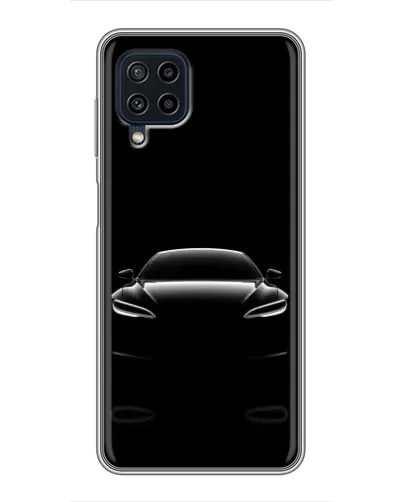 Чохол для Samsung Galaxy A22 з картинкою «Силует Tesla Night»