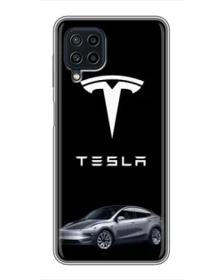 Чохол для Samsung Galaxy A22 з картинкою «Tesla Model Y»