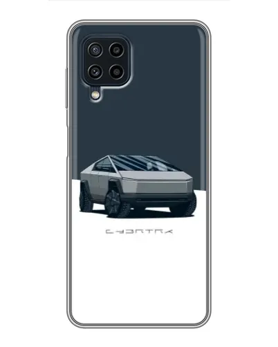 Чохол для Samsung Galaxy A22 з картинкою «Сріблястий Cybertruck Tesla»