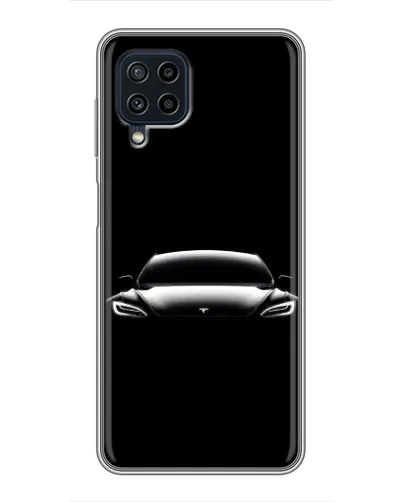 Чохол для Samsung Galaxy A22 з картинкою «Фари Tesla Night»