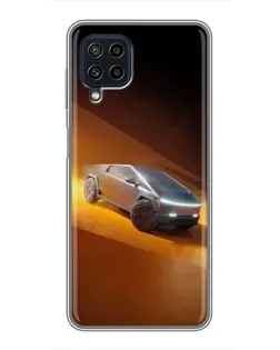 Чохол для Samsung Galaxy A22 з картинкою «Cybertruck у пустелі»