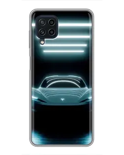Чохол для Samsung Galaxy A22 з картинкою «Tesla в неоні»