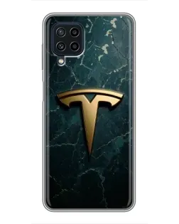 Чохол для Samsung Galaxy A22 з картинкою «Мармурова Tesla Gold»