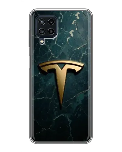 Чохол для Samsung Galaxy A22 з картинкою «Мармурова Tesla Gold»