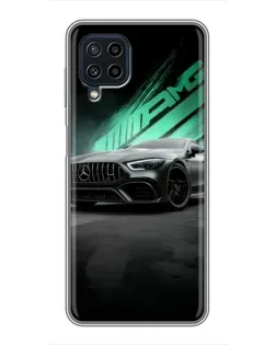 Чохол для Samsung Galaxy A22 з картинкою «Темний Mercedes AMG»
