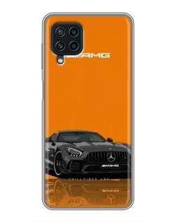 Чохол для Samsung Galaxy A22 з картинкою «Помаранчевий Mercedes AMG»