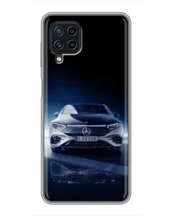 Чохол для Samsung Galaxy A22 з картинкою «Нічний Mercedes EQ»