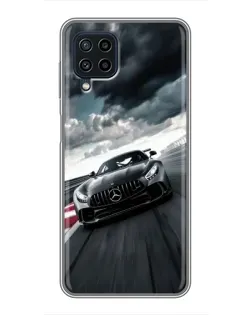Чохол для Samsung Galaxy A22 з картинкою «Гоночний Mercedes AMG»