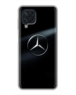 Чохол для Samsung Galaxy A22 з картинкою «Mercedes на металі»