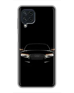Чохол для Samsung Galaxy A22 з картинкою «Audi — нічний контур»
