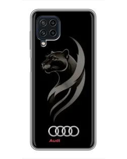 Чохол для Samsung Galaxy A22 з картинкою «Графіка — пантера та Audi»