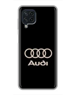 Чохол для Samsung Galaxy A22 з картинкою «Audi — золотий логотип»