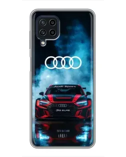 Чохол для Samsung Galaxy A22 з картинкою «Audi Sport — неон»