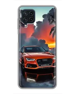 Чохол для Samsung Galaxy A22 з картинкою «Audi — захід сонця»