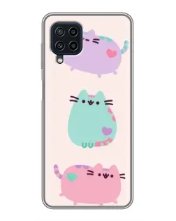 Чехол для Samsung Galaxy A22 с картинкой «Pusheen трио» Чехол для Samsung Galaxy A22 с картинкой «Pusheen трио»