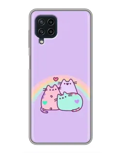 Чехол для Samsung Galaxy A22 с картинкой «Радужные Пушины»