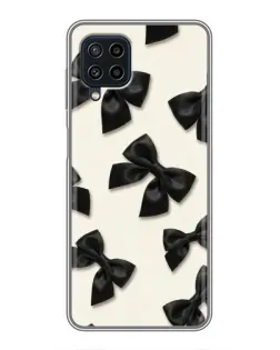 Чохол для Samsung Galaxy A22 з картинкою «Чорні бантики»