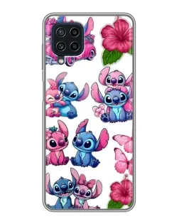 Чехол для Samsung Galaxy A22 с картинкой «Стикеры Stitch и Angel»