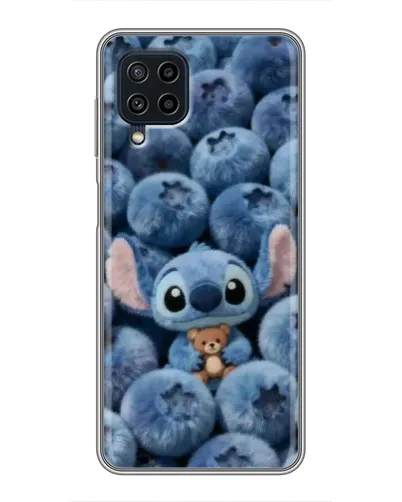 Чехол для Samsung Galaxy A22 с картинкой «Стич и голубика» Чехол для Samsung Galaxy A22 с картинкой «Стич и голубика»