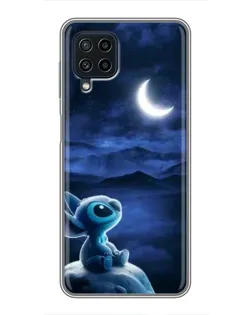 Чехол для Samsung Galaxy A22 с картинкой «Лунная ночь Стича»