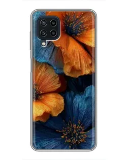 Чохол для Samsung Galaxy A22 з картинкою «Яскрава синьо-помаранчева флора» Чохол для Samsung Galaxy A22 з картинкою «Яскрава синьо-помаранчева флора»