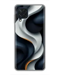 Чохол для Samsung Galaxy A22 з картинкою «Об'ємні чорно-білі стрічки» Чохол для Samsung Galaxy A22 з картинкою «Об'ємні чорно-білі стрічки»