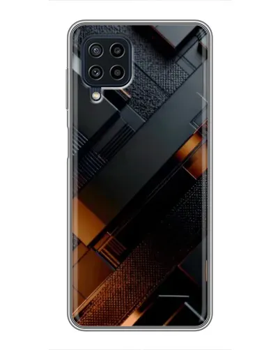 Чохол для Samsung Galaxy A22 з картинкою «Чорні геометричні блоки»