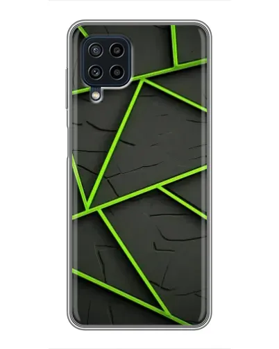 Чохол для Samsung Galaxy A22 з картинкою «Зелені геометричні лінії»