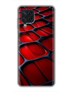 Чохол для Samsung Galaxy A22 з картинкою «Червона глянцева сітка»