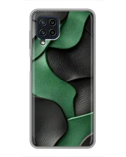 Чохол для Samsung Galaxy A22 з картинкою «Зелені шкіряні хвилі»