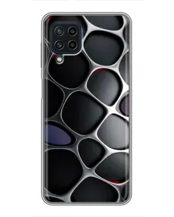 Чохол для Samsung Galaxy A22 з картинкою «Об'ємна темна решітка»