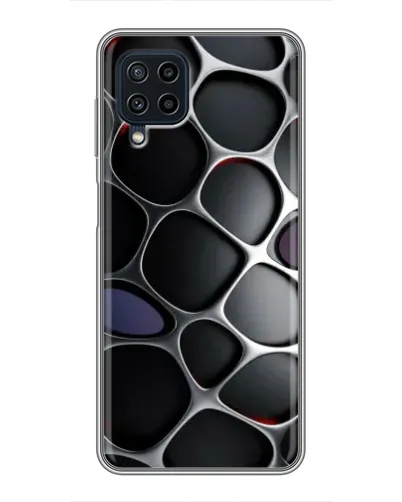 Чохол для Samsung Galaxy A22 з картинкою «Об'ємна темна решітка»