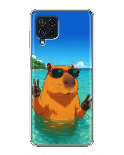 Чохол для Samsung Galaxy A22 з картинкою «Морська капібара» Чохол для Samsung Galaxy A22 з картинкою «Морська капібара»