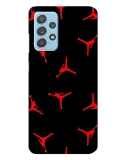 Чехол для Samsung Galaxy A23 с картинкой «Jordan Red Pattern»