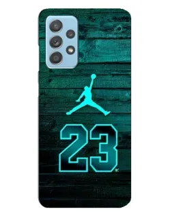 Чехол для Samsung Galaxy A23 с картинкой «Jordan Cyan 23»
