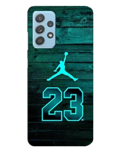Чехол для Samsung Galaxy A23 с картинкой «Jordan Cyan 23»