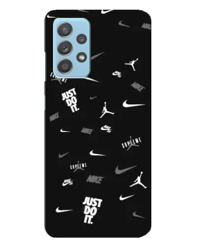 Чехол для Samsung Galaxy A23 с картинкой «Nike Black Pattern»