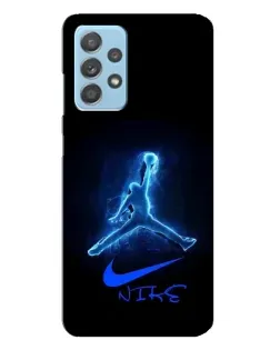 Чехол для Samsung Galaxy A23 с картинкой «Jordan Neon Blue»